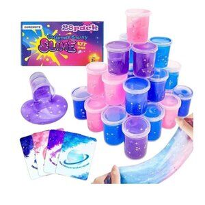 NEW Valentines Cards with Galaxy Slime for Kids Classroom 28 Pack